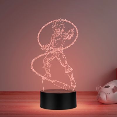 3D Illusion Ghost Raider Led Night Lamp Multicolored Light Gift for Anime Lover
